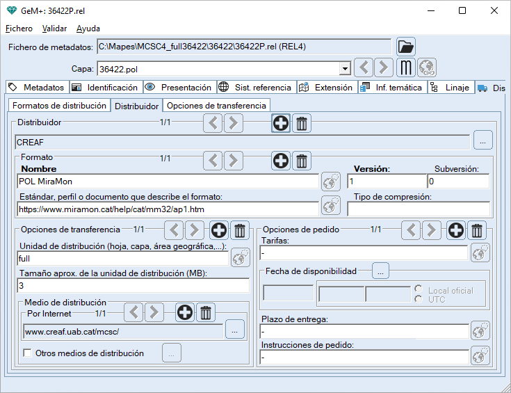 Pesta�a distribuidores