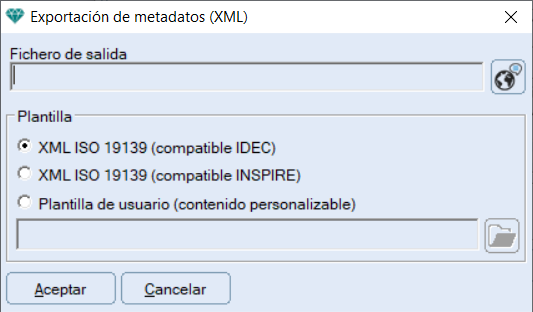 Informaci�n exportaci�n XML