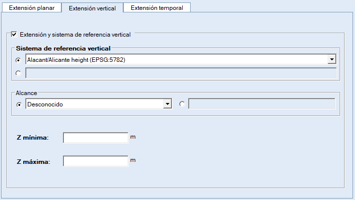 Pesta�a de extensi�n vertical