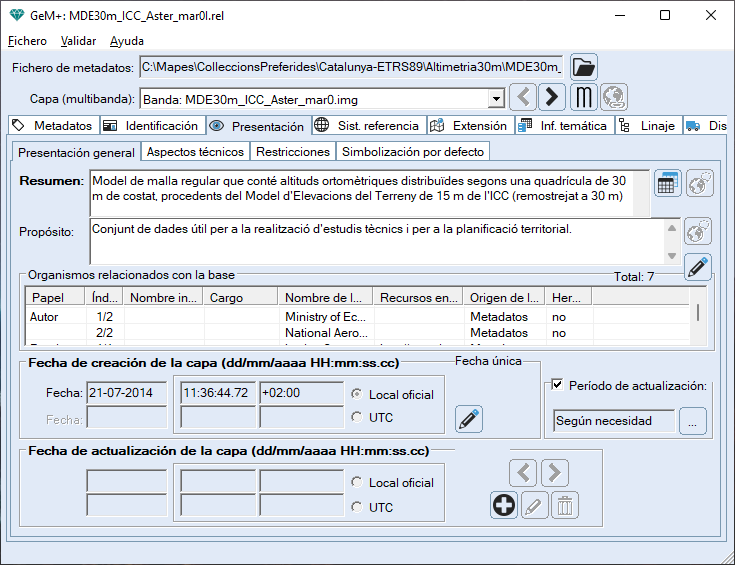 Pesta�a de presentaci�n general