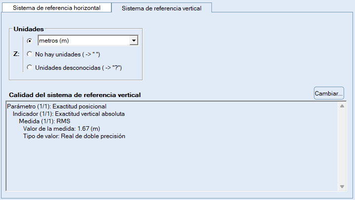 Pesta�a del sistema de referencia vertical