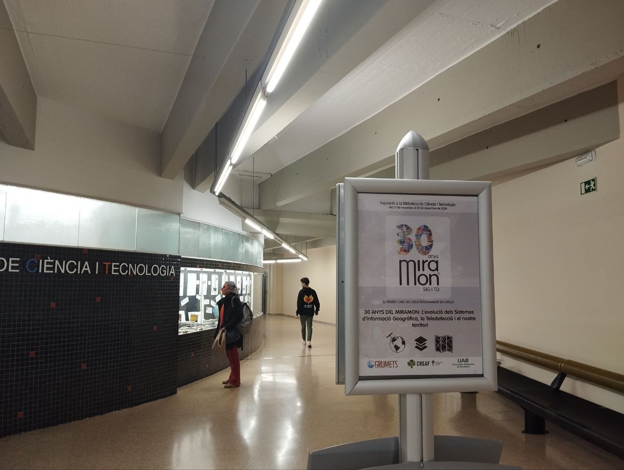 Exposici MiraMon 30 Anys a la Biblioteca de Cincia i Tecnologia de la UAB